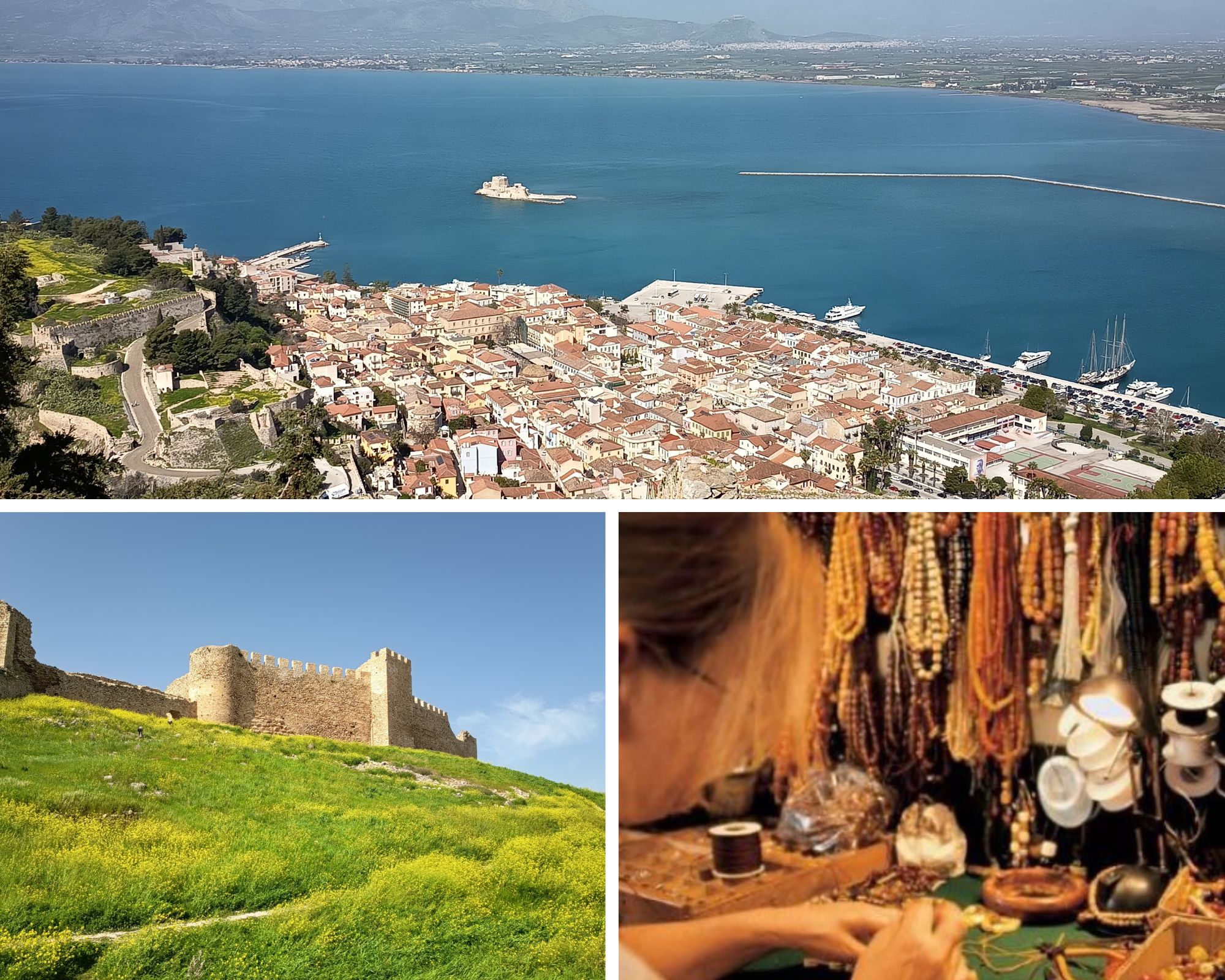 Nafplion Shorex: Nafplion – Palamidi, Old Town & Komboloi Crafting Experience