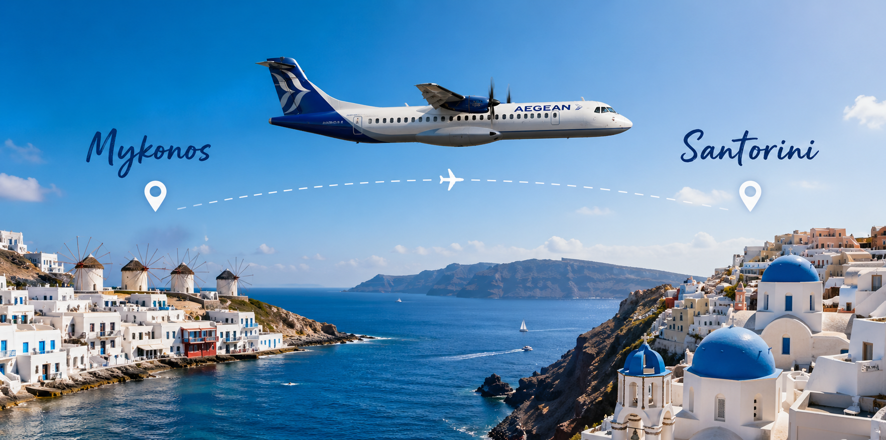 Islands Hopping in Greece Made Easier with New Direct Flights Between Mykonos and Santorini